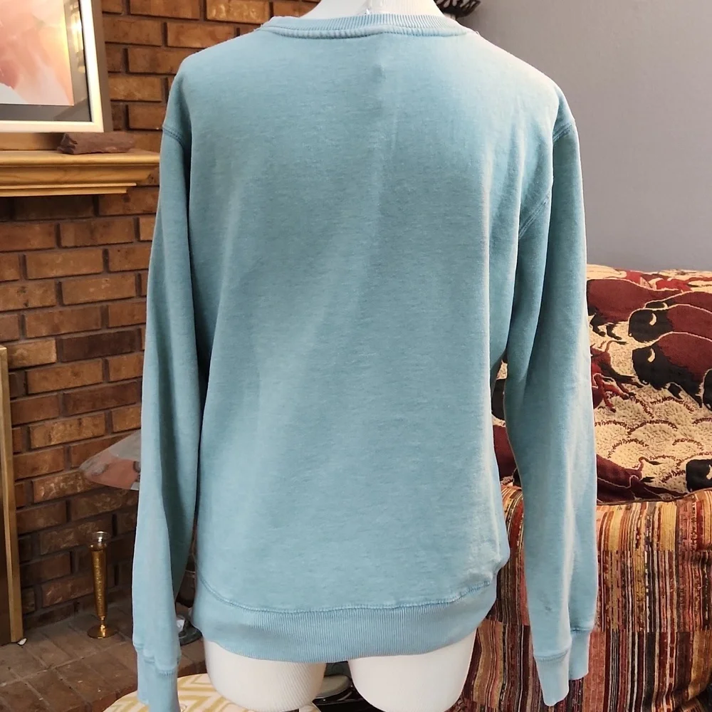 Red Rocks Amphitheatre Colorado Size Small Crew Neck Sweatshirt Light Green - Picture 4 of 13